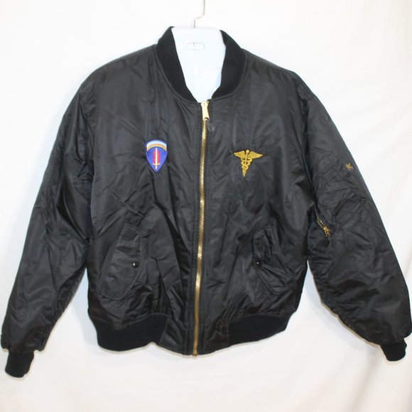 Rothco Reversible Intermediate Flyers Flight Bomber Jacket Mens 2XL Black USAF - Picture 1 of 13